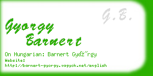 gyorgy barnert business card